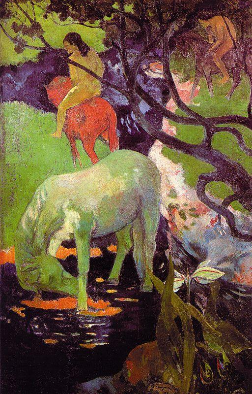 Paul Gauguin The White Horse r Sweden oil painting art